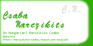 csaba marczikits business card